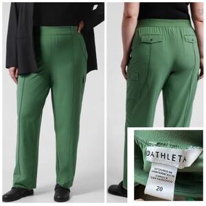 Athleta Vienna Cargo City Pants 
Lightweight utility quick dry green Sz 20 VGUC